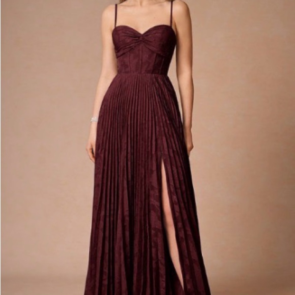 Azazie Akiko Pleated Maxi Dress